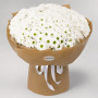Букет из 51 белой кустовой хризантемы «Снежинка»