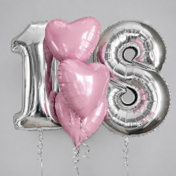 Шар-цифра «18» с гелием